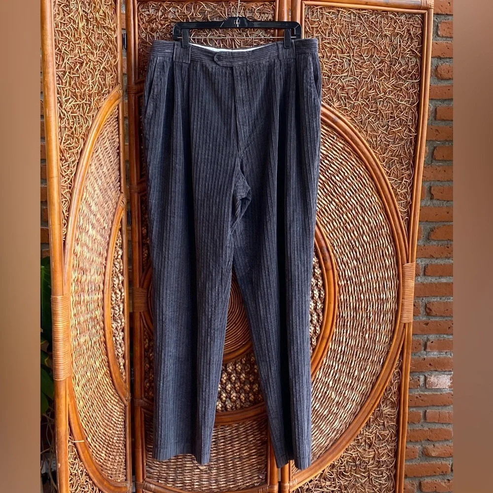 Vintage Vires Men's Gray Corduroy Pants Size 40 Great Condition